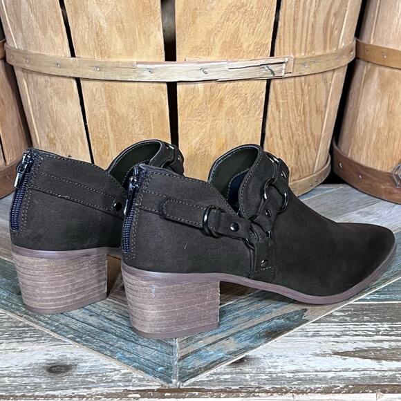 Carlos by Carlos Santana Pointer Harness Brown Faux Suede Zip Ankle Boot Women 8 - Picture 5 of 12
